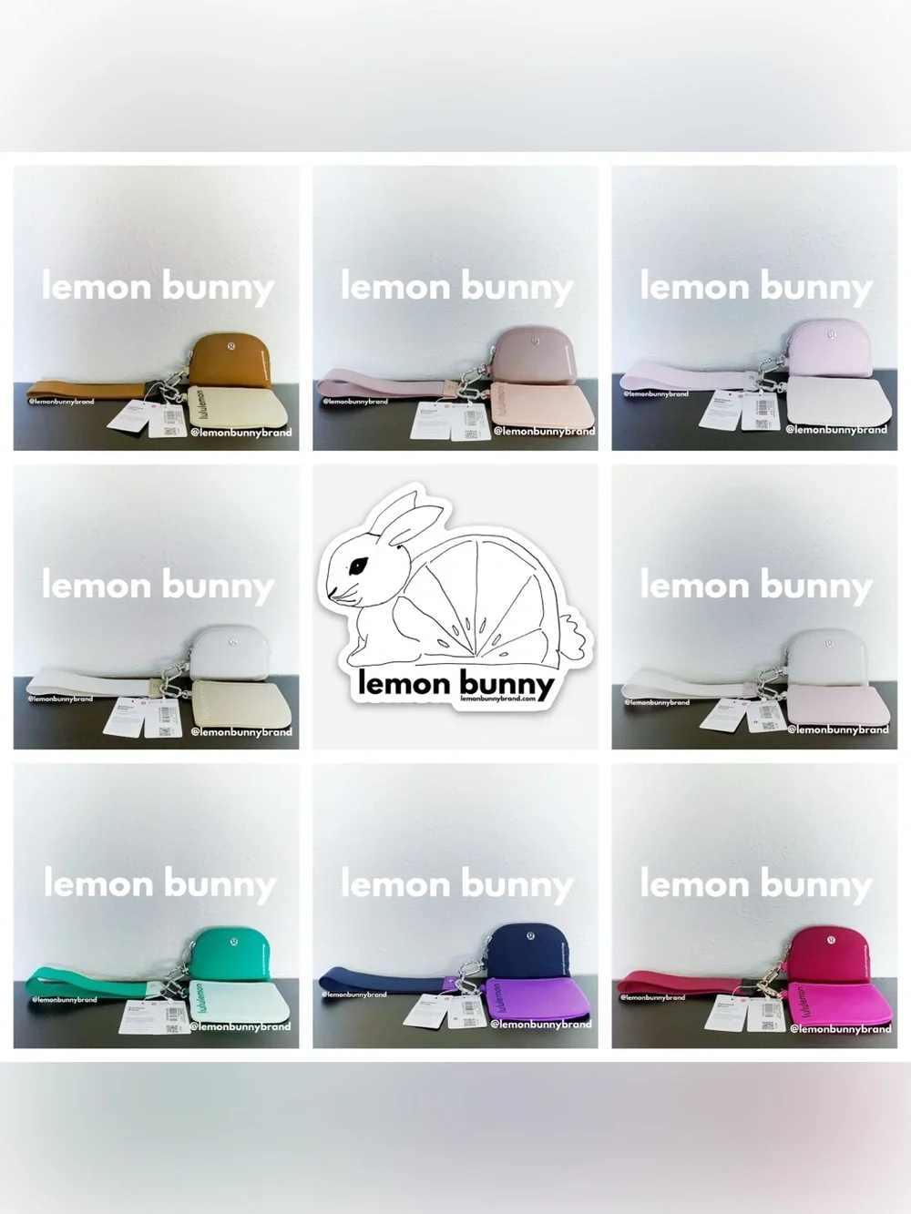 🩷💜 8 lululemon Dual Pouch Wristlets in Ombré Pastels New NWT